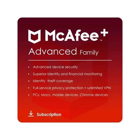 mcafee+™ advanced - individual|mcafee+ advanced family.